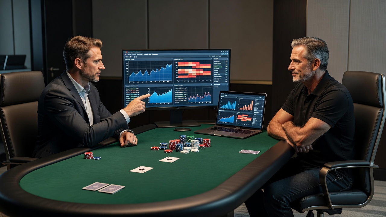 Illustration of resource allocation flowchart used in casino one-on-one poker analysis