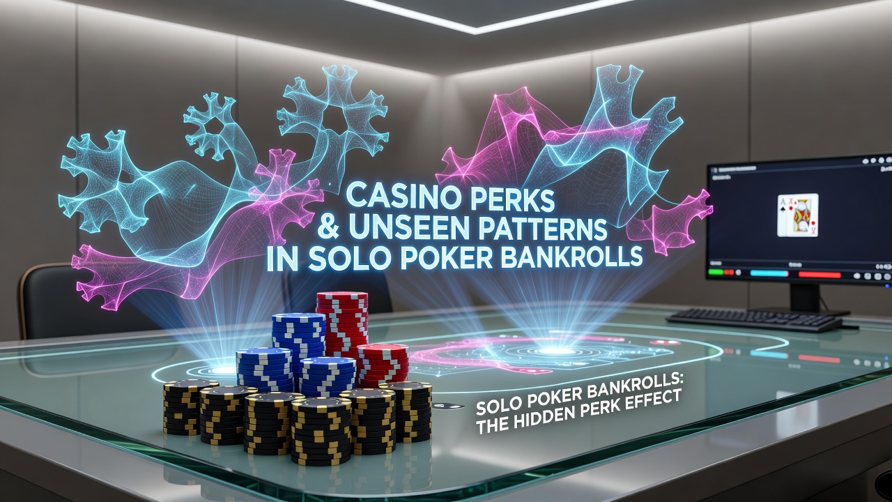Poker player reviewing loyalty card statements at casino desk