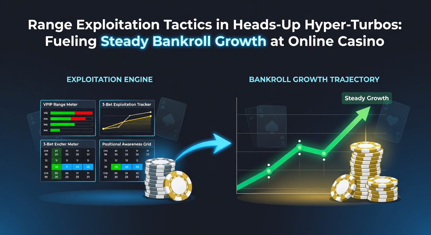 Dynamic range visualization chart showing exploitation adjustments in a heads-up hyper-turbo spot, with color-coded equity overlays