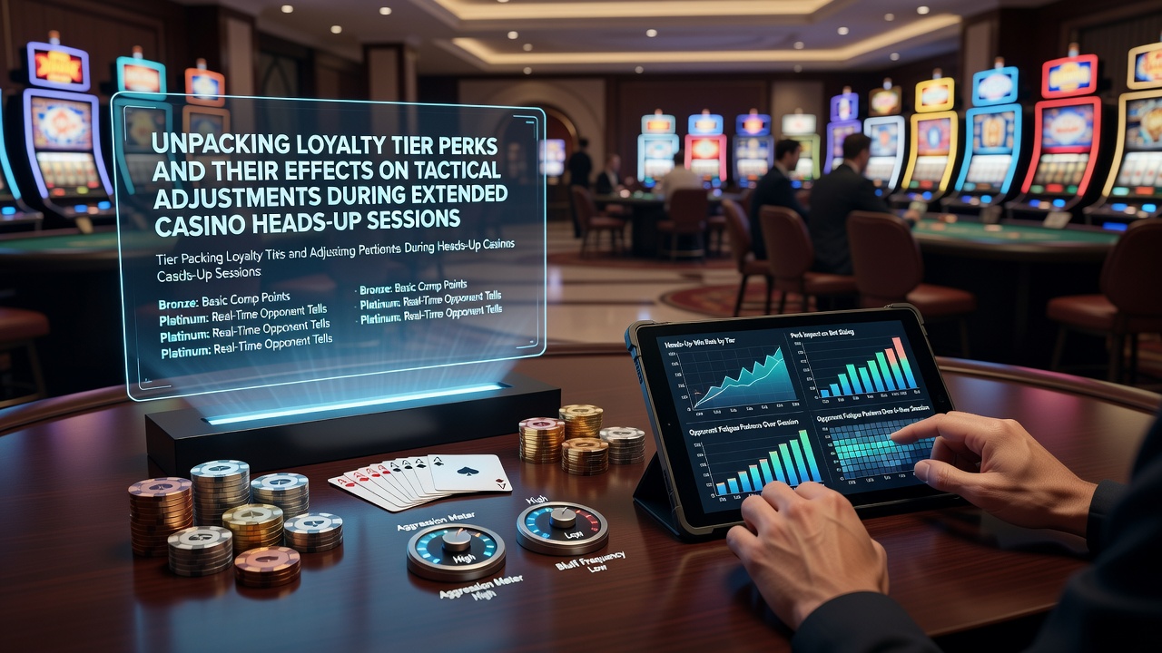 Casino loyalty program interface displaying tier benefits and points accumulation for poker players