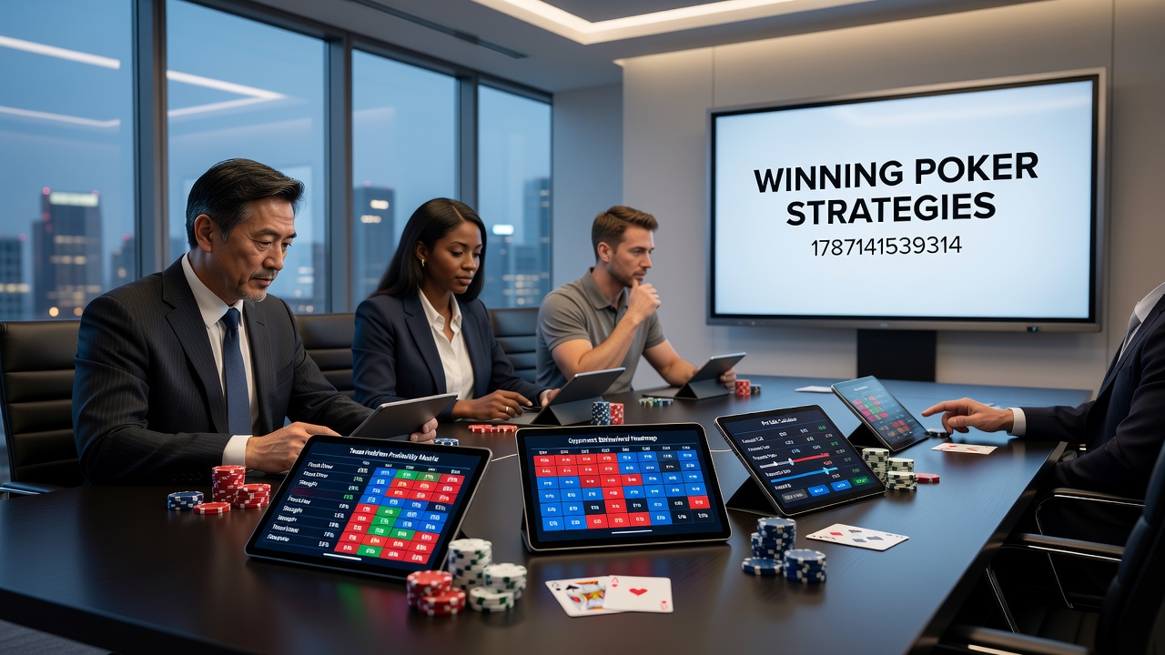 Detailed view of poker chips, cards, and strategy notes spread across a tournament felt during a late-night session